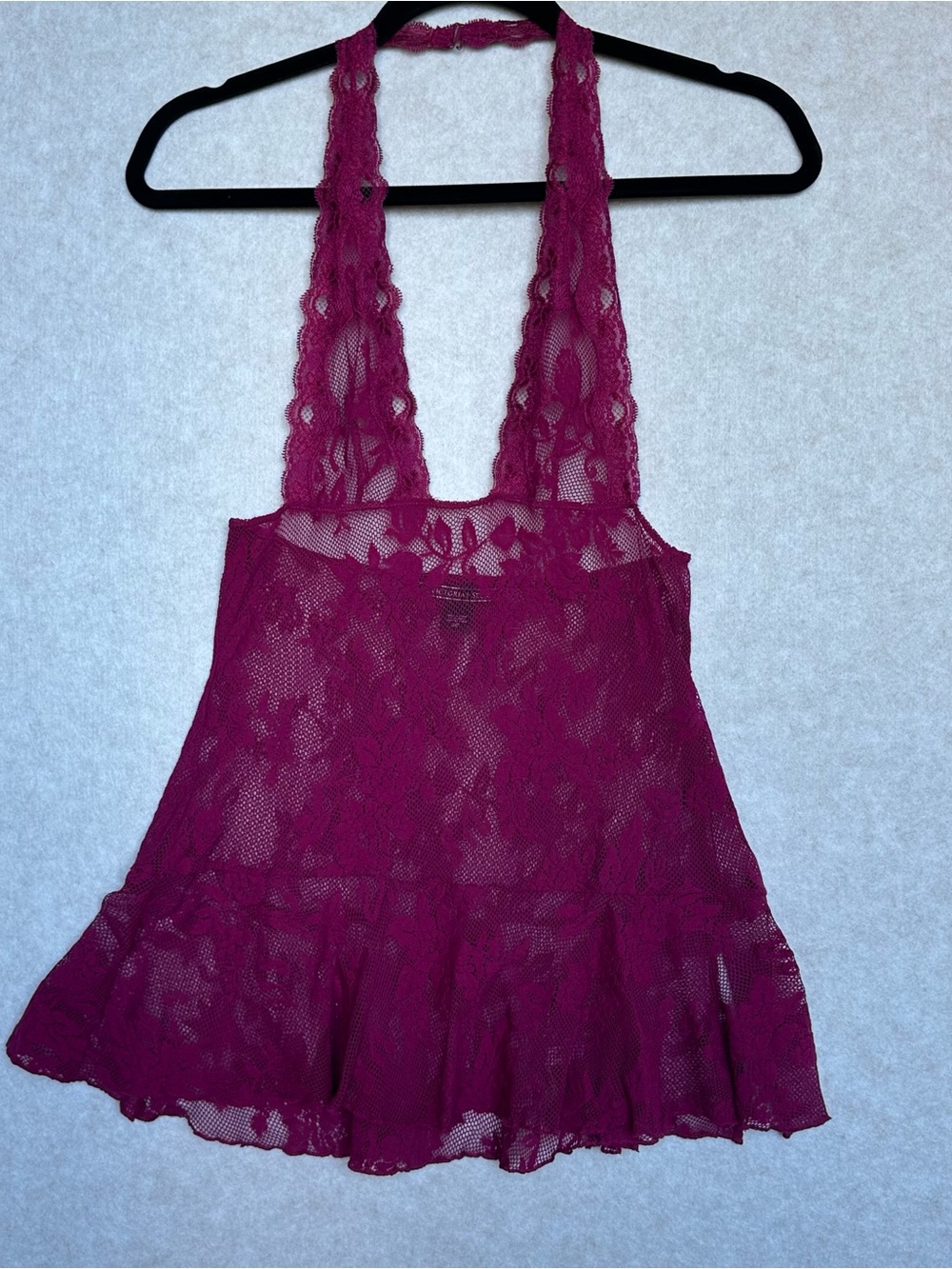 Y2K Victoriaโs Secret Halter Babydoll Size S Purple Slip Dress/Top Vintage